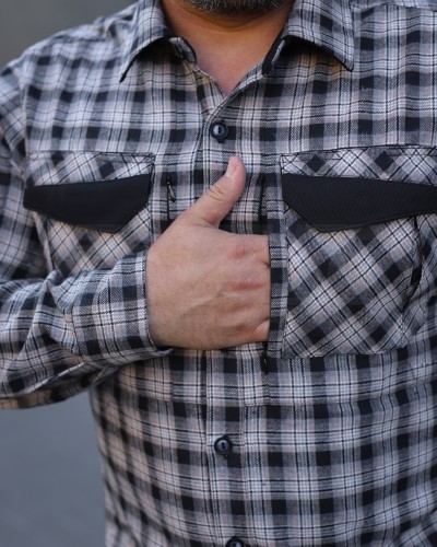 Тактична мілітарі Сорочка FCT Blackbeard літня в клітинку Сіра (10 номер)   40-42/3 40-42/3