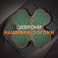 Шеврони, нашивки, погони